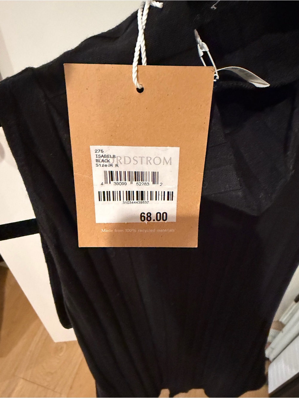 Reformation Black Ribbed Mock Neck Sleeveless Bodysuit - Picture 2 of 2